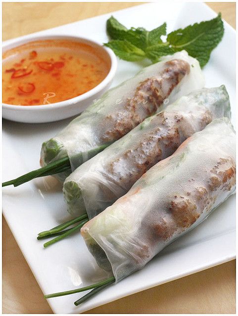 Chargrilled BBQ Pork Spring Roll – Basil & Sprout